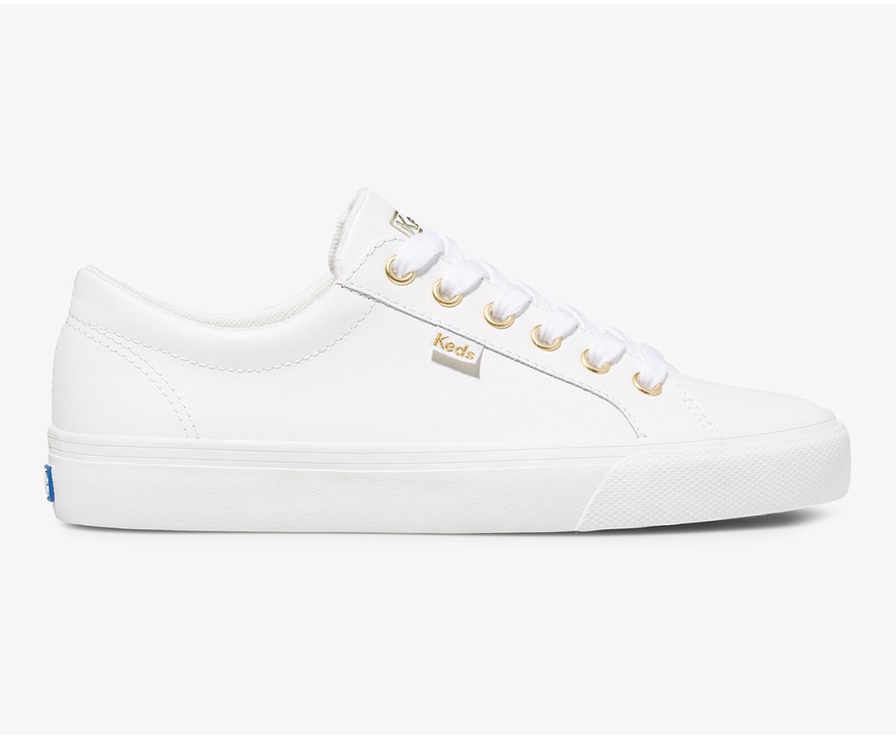 Zapatillas Keds Mujer Blancas - Jump Kick Cuero - 672-BMXOLH